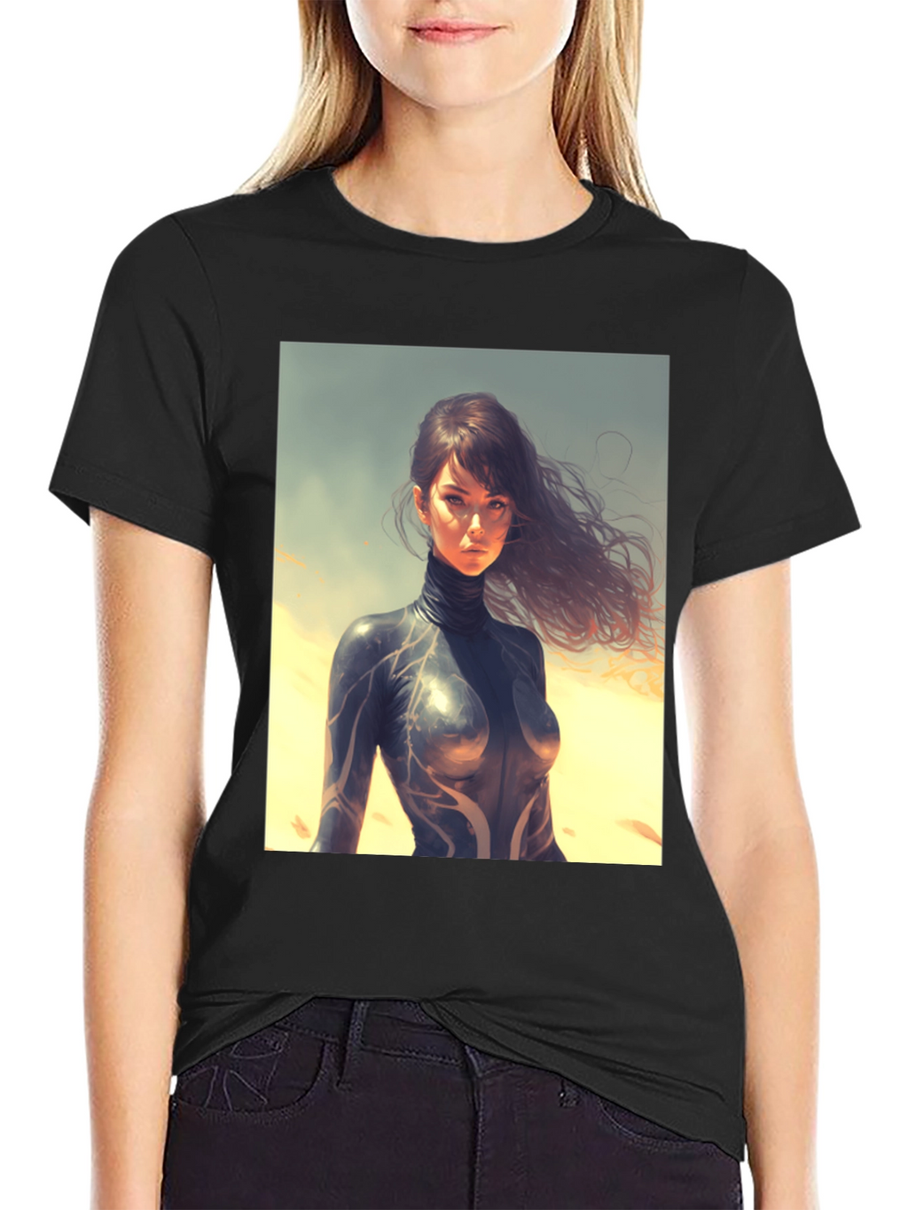 Woman in Catsuit Graphic Tee