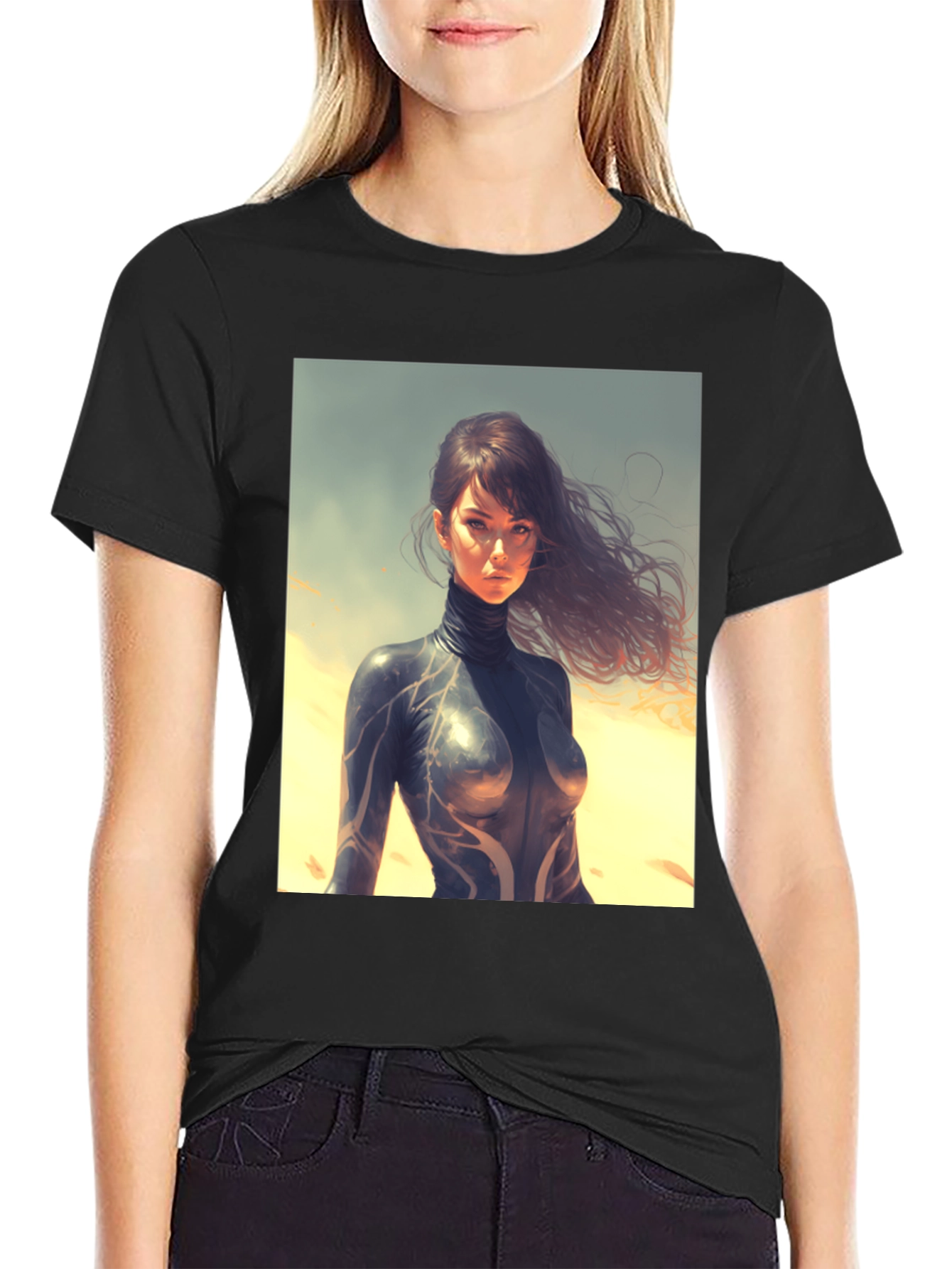 Woman in Catsuit Graphic Tee