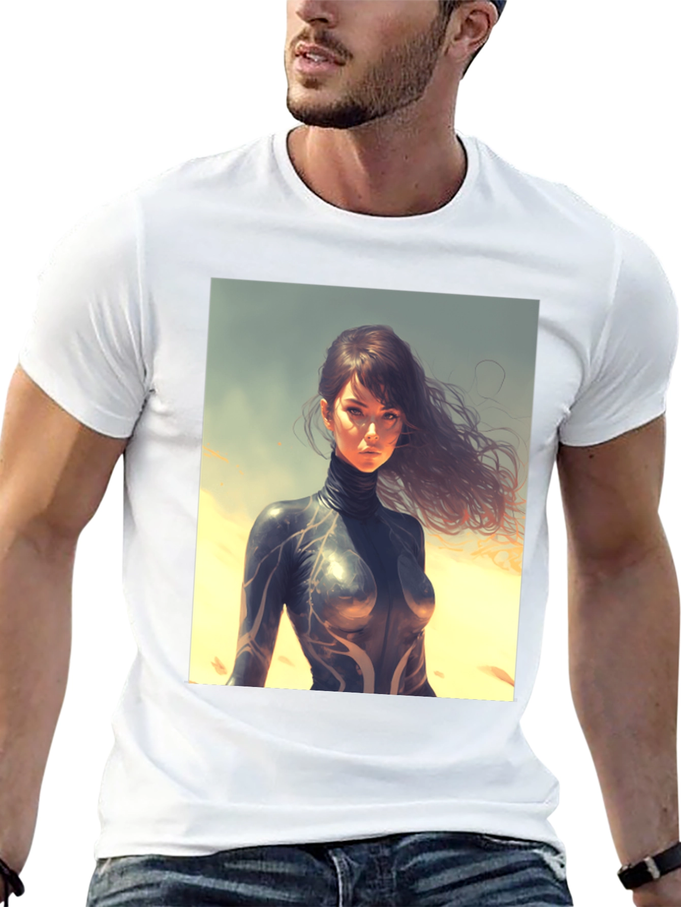 Woman in Catsuit Graphic Tee