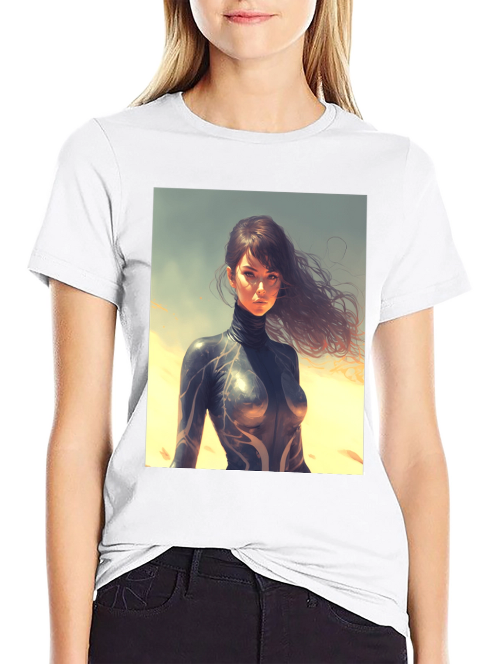 Woman in Catsuit Graphic Tee
