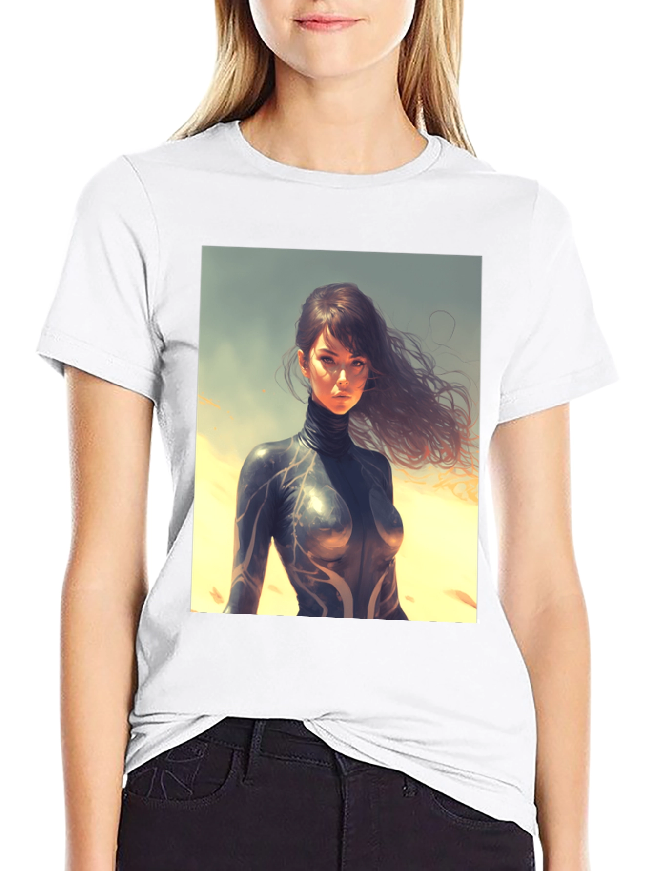 Woman in Catsuit Graphic Tee