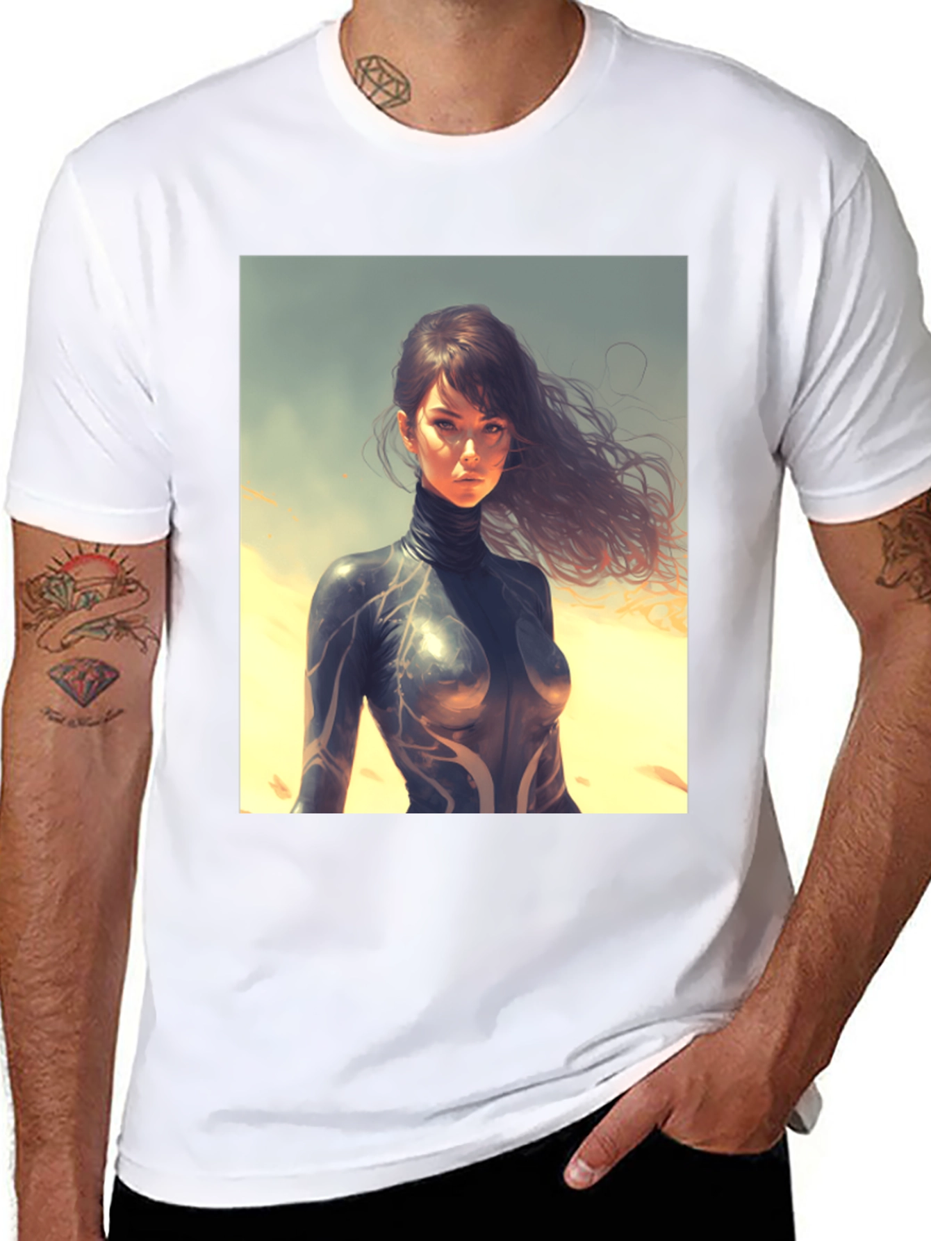 Woman in Catsuit Graphic Tee