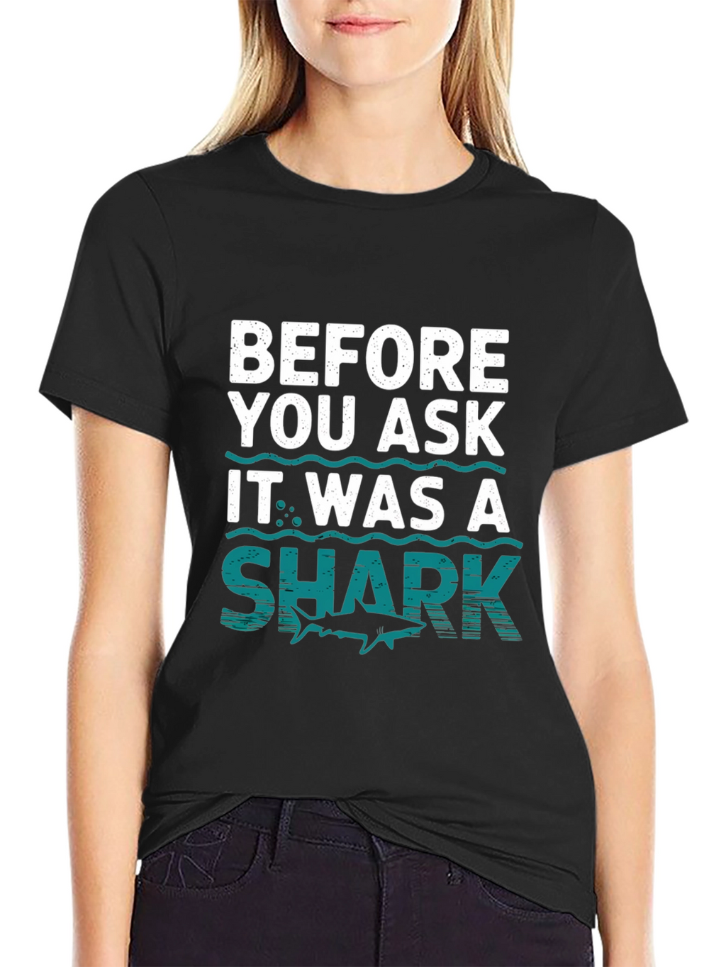 Funny Shark T-Shirt - Before You Ask
