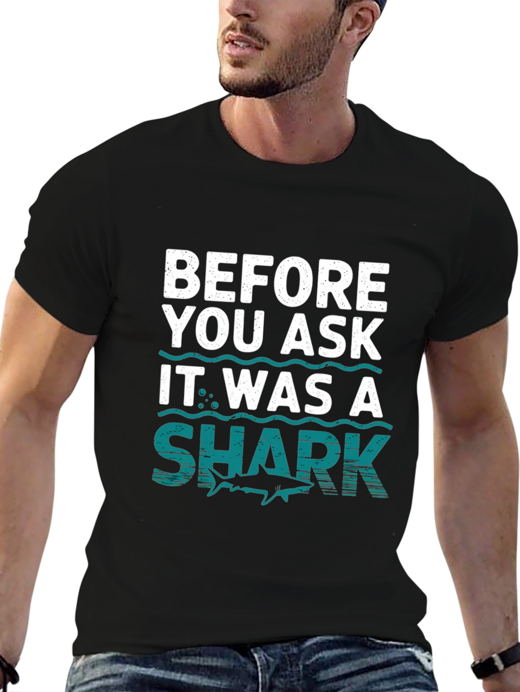 Funny Shark T-Shirt - Before You Ask