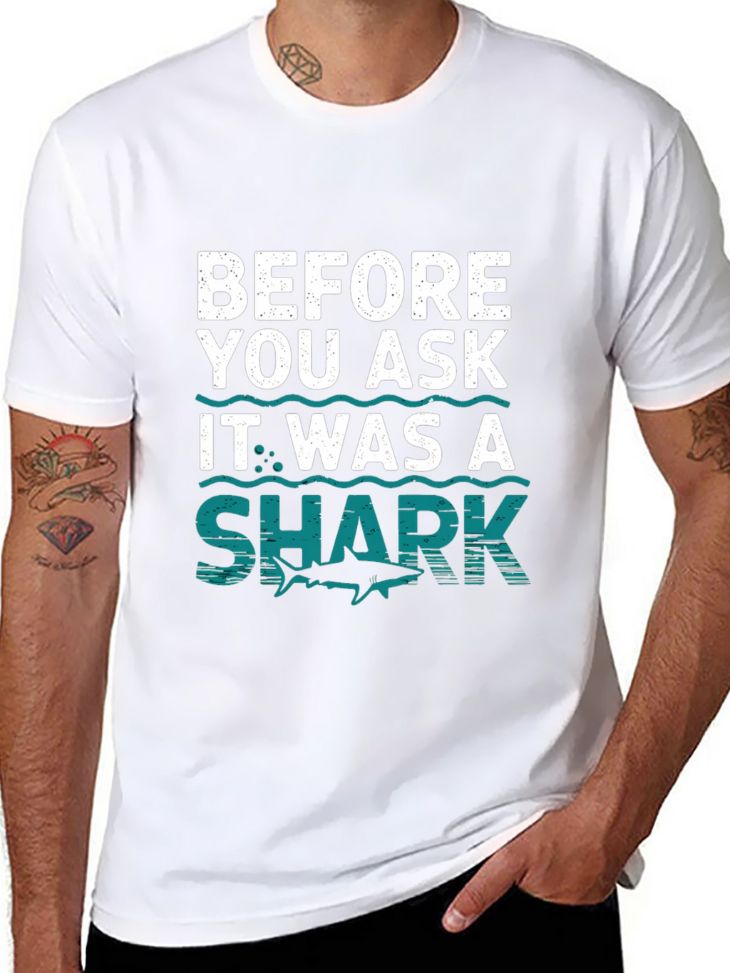 Funny Shark T-Shirt - Before You Ask