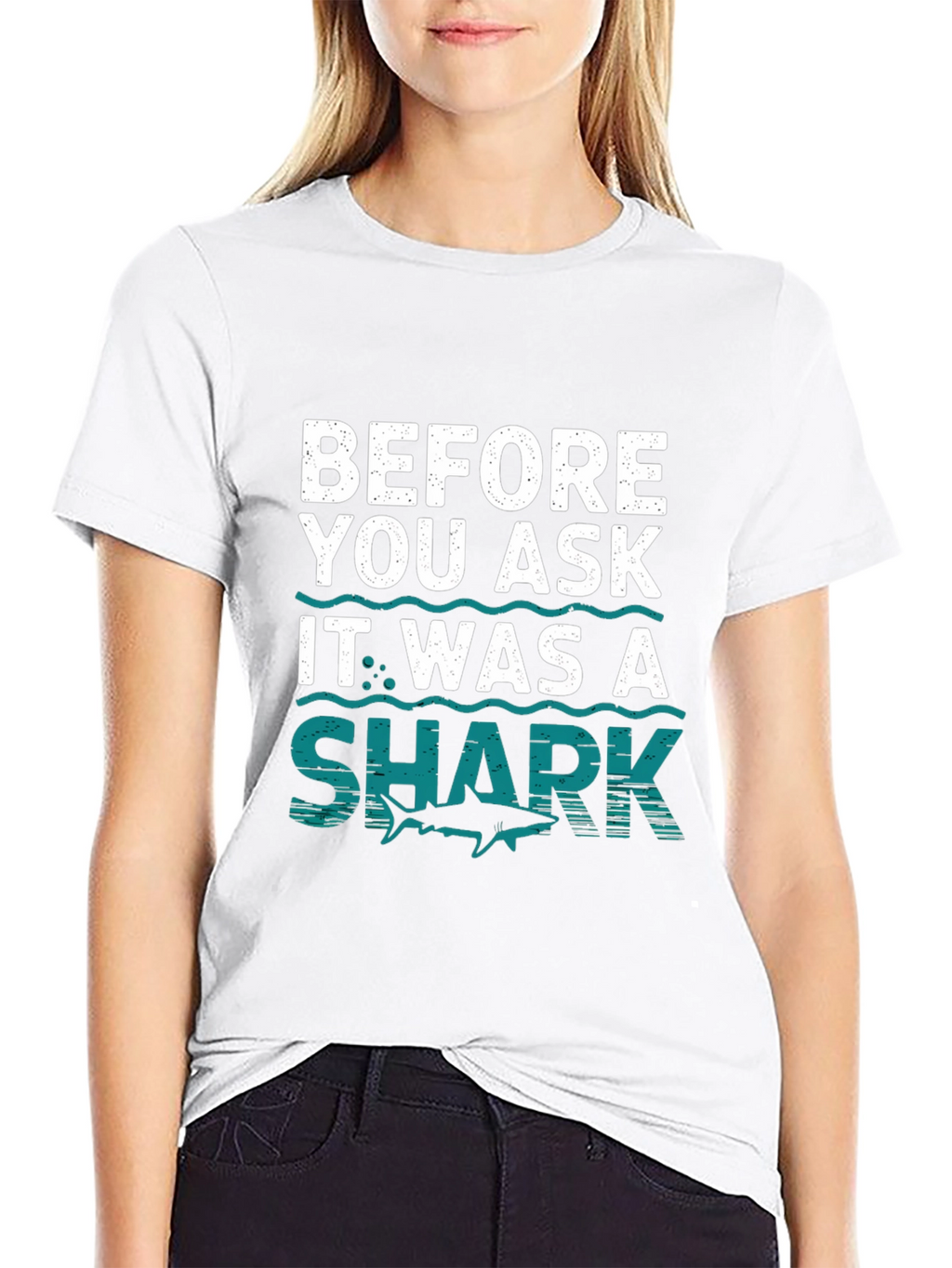 Funny Shark T-Shirt - Before You Ask