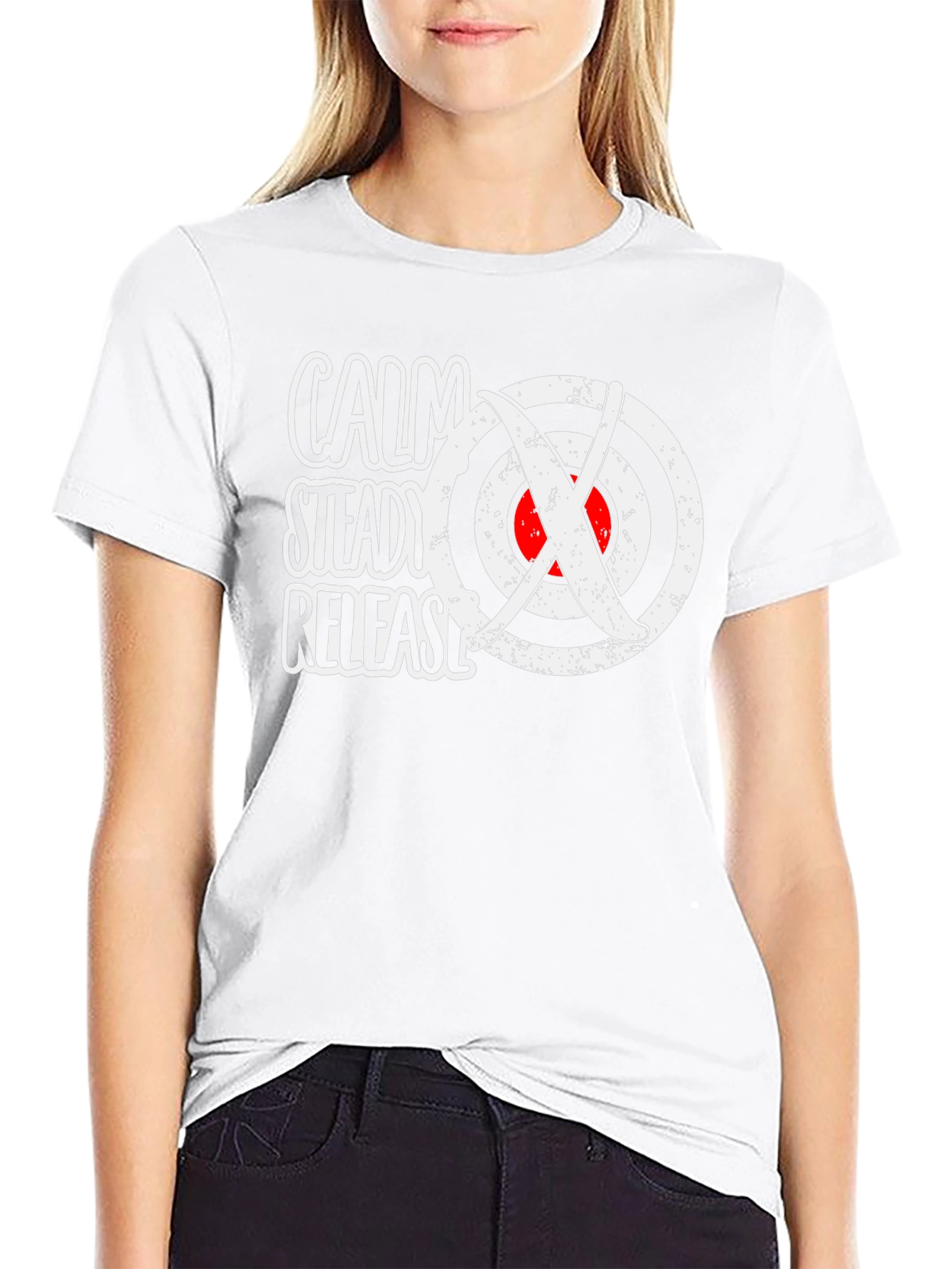 Calm Steady Release Archery Target Graphic T-Shirt