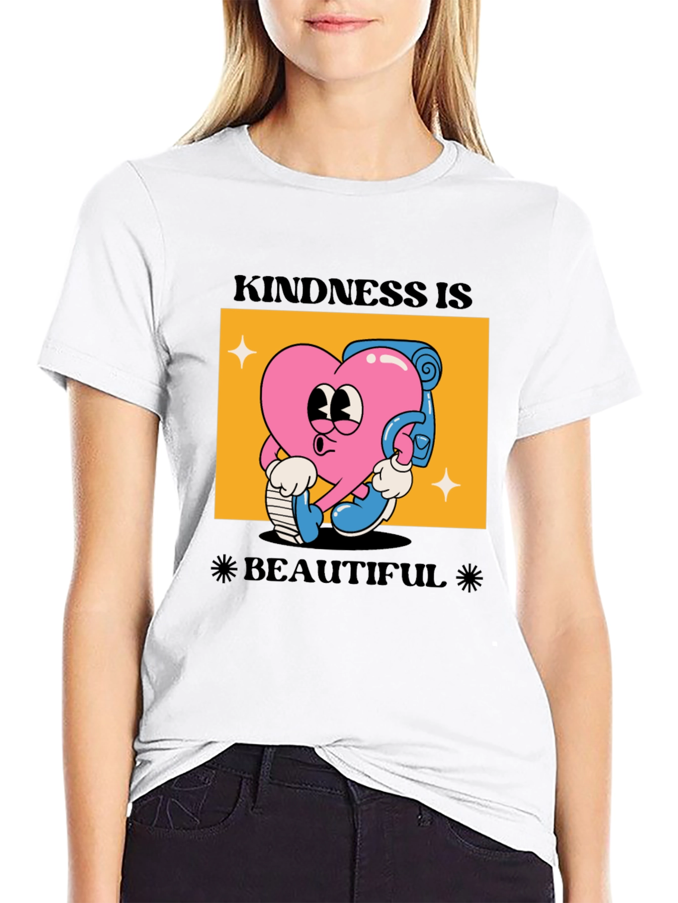 Kindness Is Beautiful Black Graphic Tee