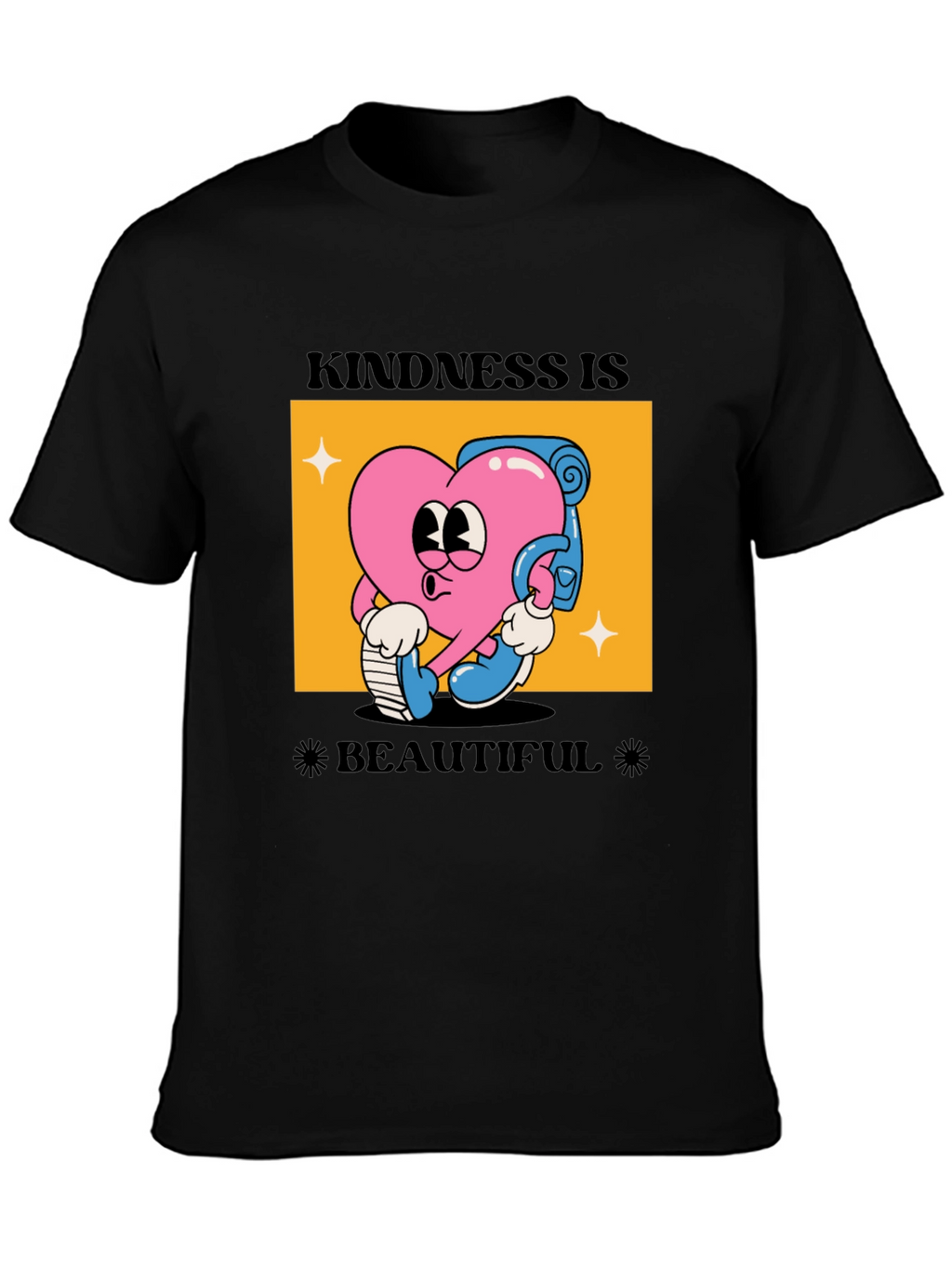 Kindness Is Beautiful Black Graphic Tee