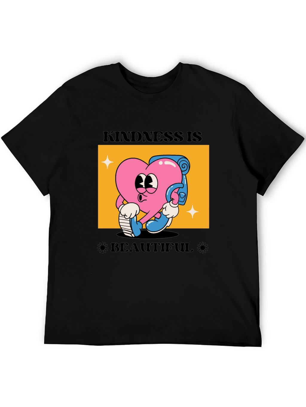 Kindness Is Beautiful Black Graphic Tee