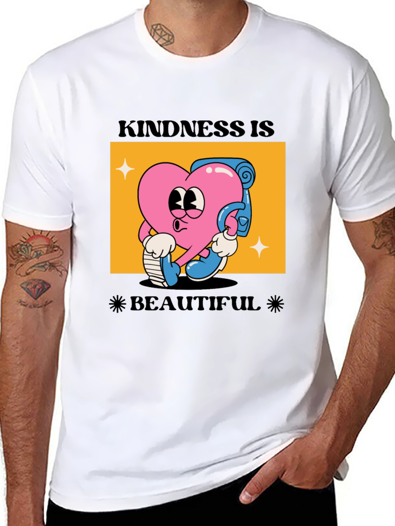 Kindness Is Beautiful Black Graphic Tee