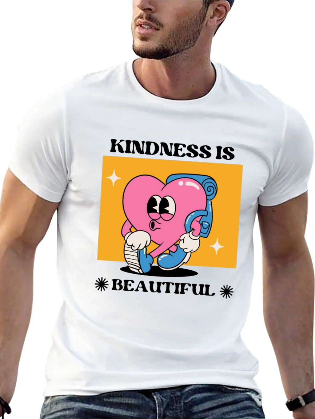 Kindness Is Beautiful Black Graphic Tee