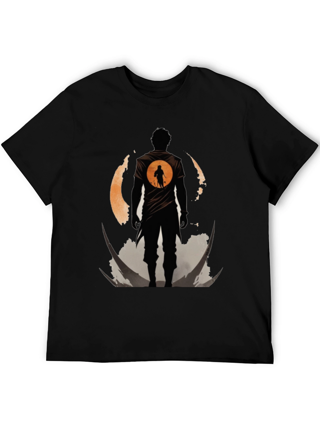 Silhouette Warrior T-Shirt - Graphic Print Tee