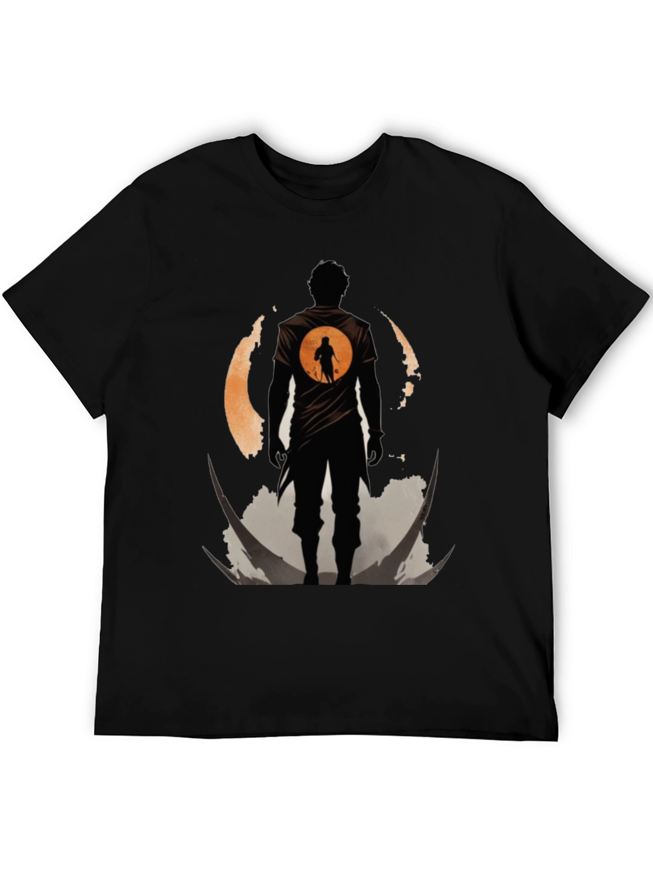 Silhouette Warrior T-Shirt - Graphic Print Tee