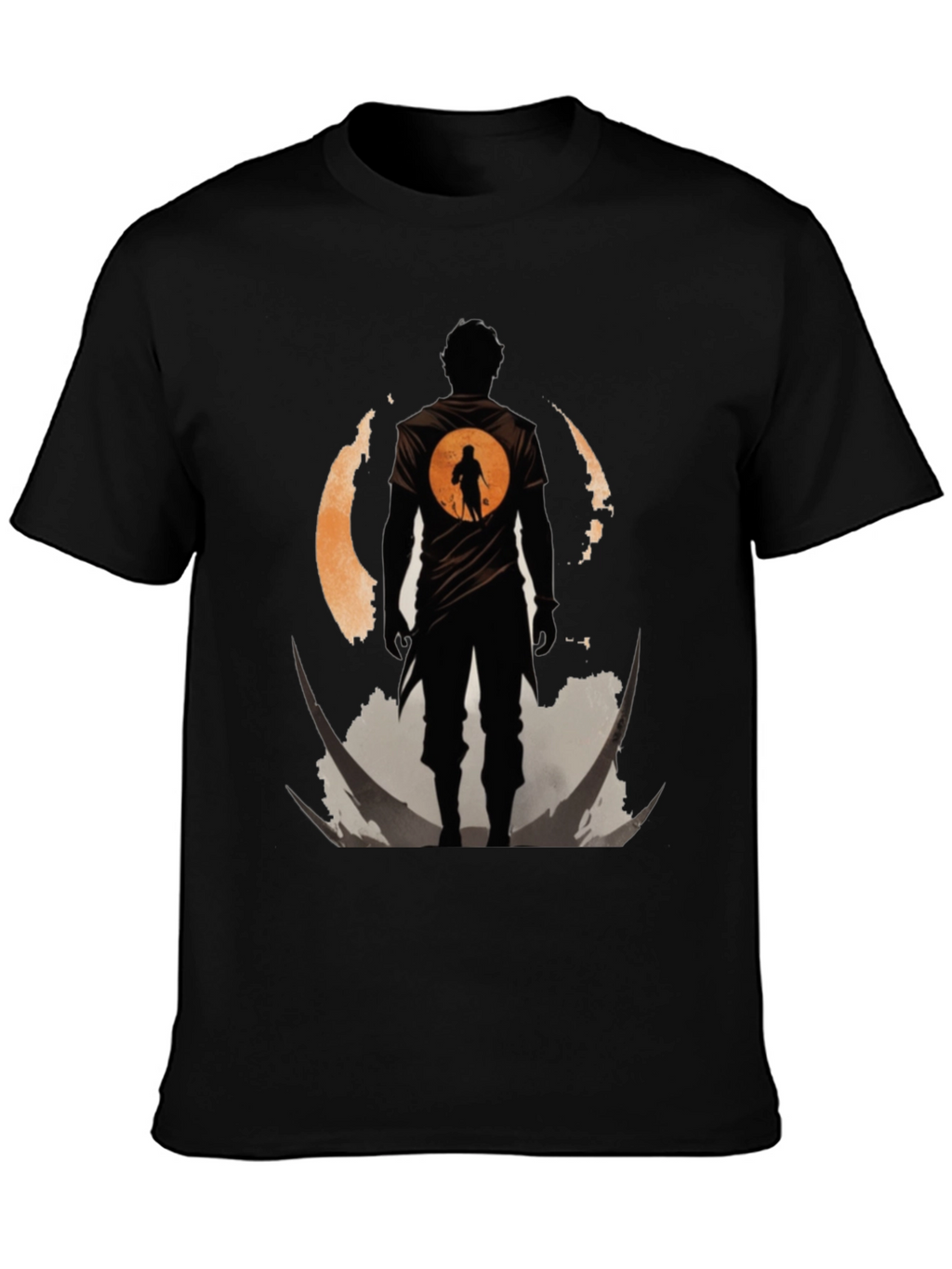 Silhouette Warrior T-Shirt - Graphic Print Tee