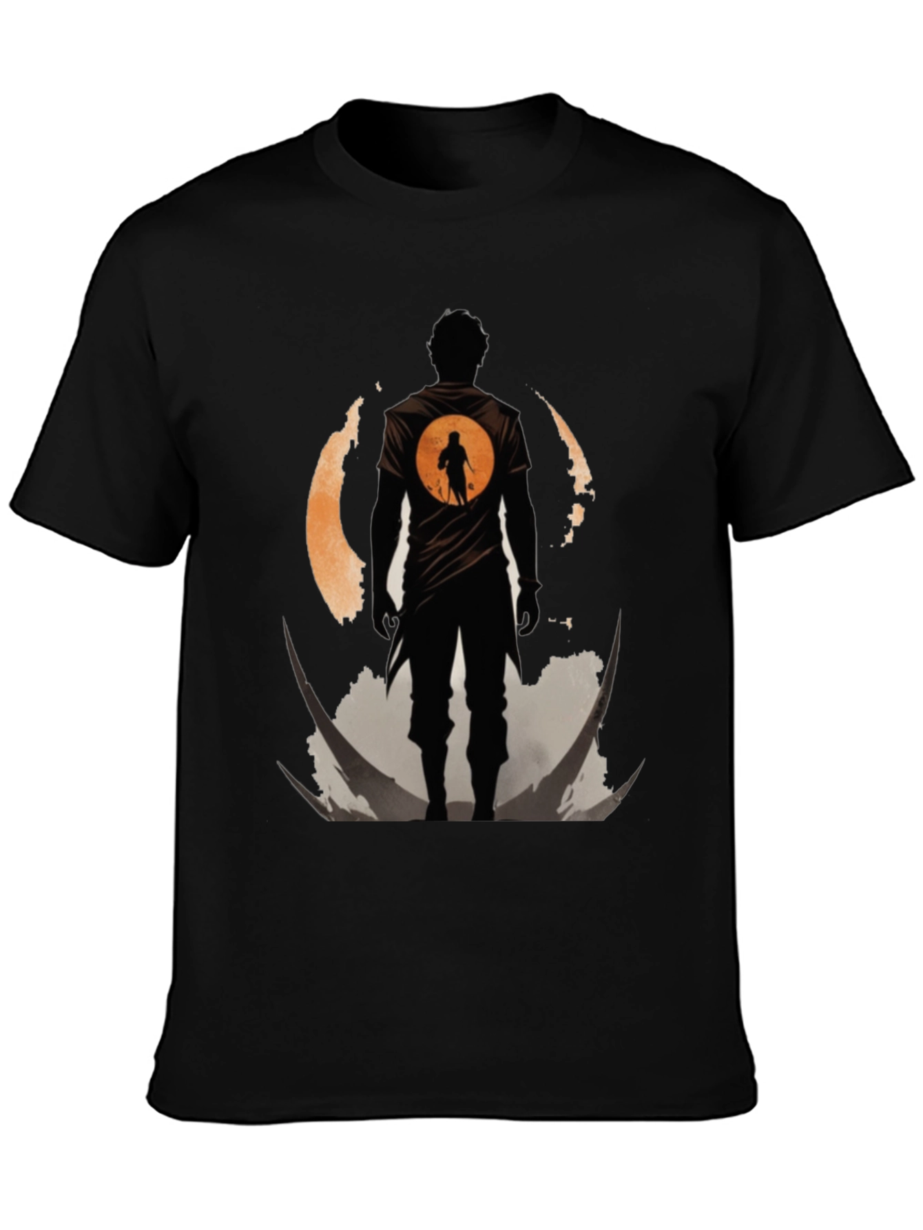 Silhouette Warrior T-Shirt - Graphic Print Tee
