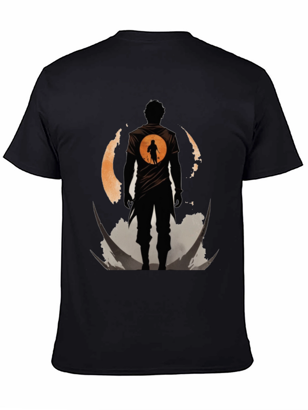 Silhouette Warrior T-Shirt - Graphic Print Tee