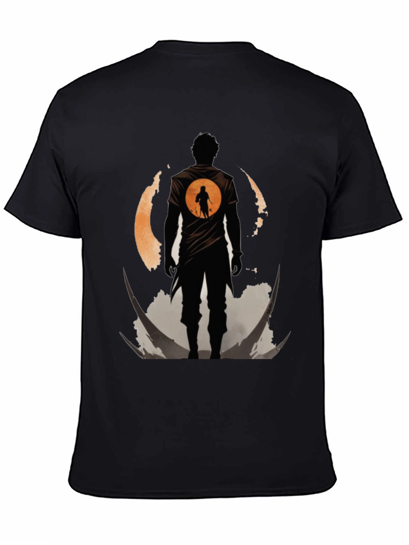 Silhouette Warrior T-Shirt - Graphic Print Tee