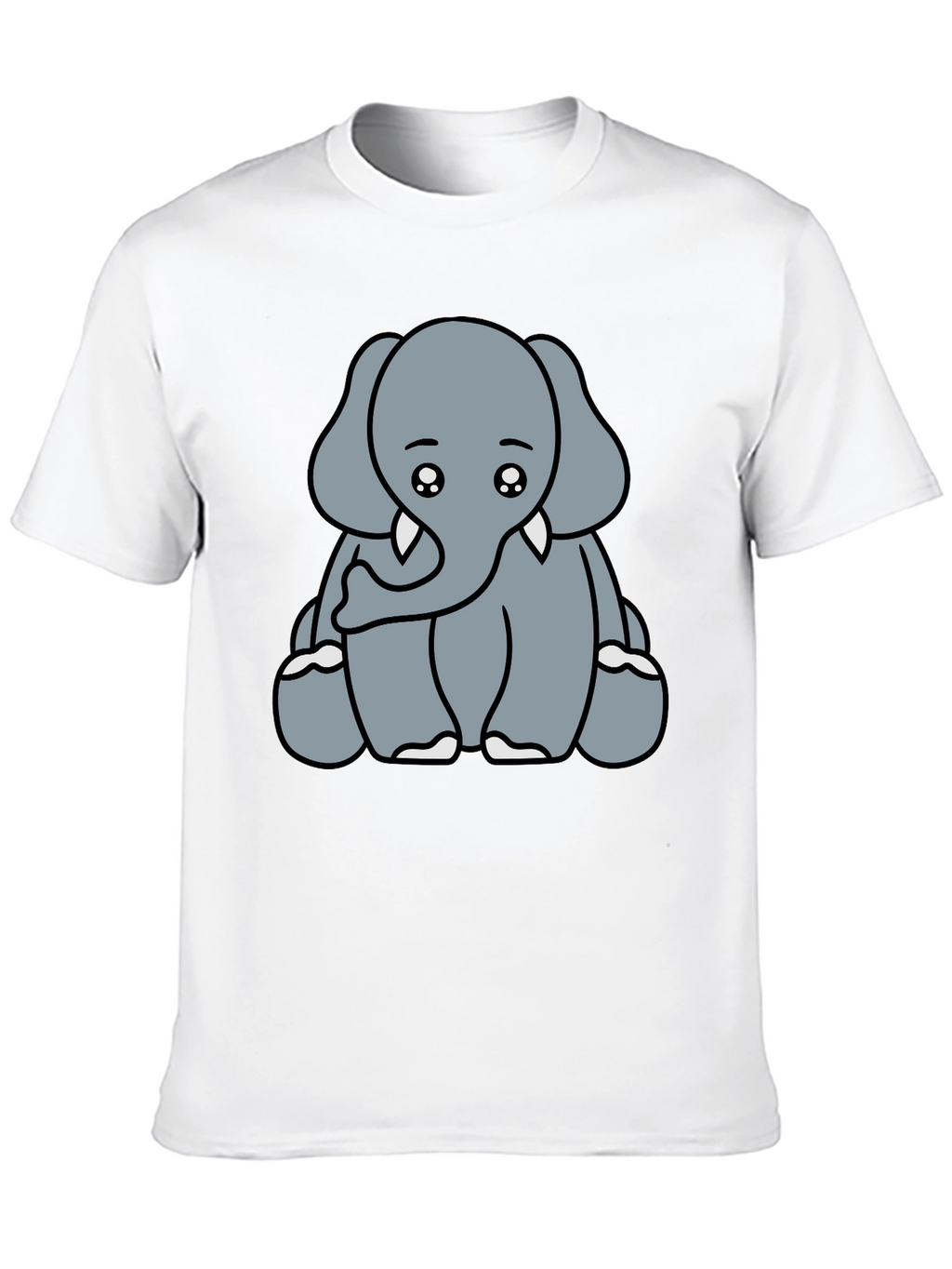 Cute Elephant Graphic Tee - Soft Cotton Blend
