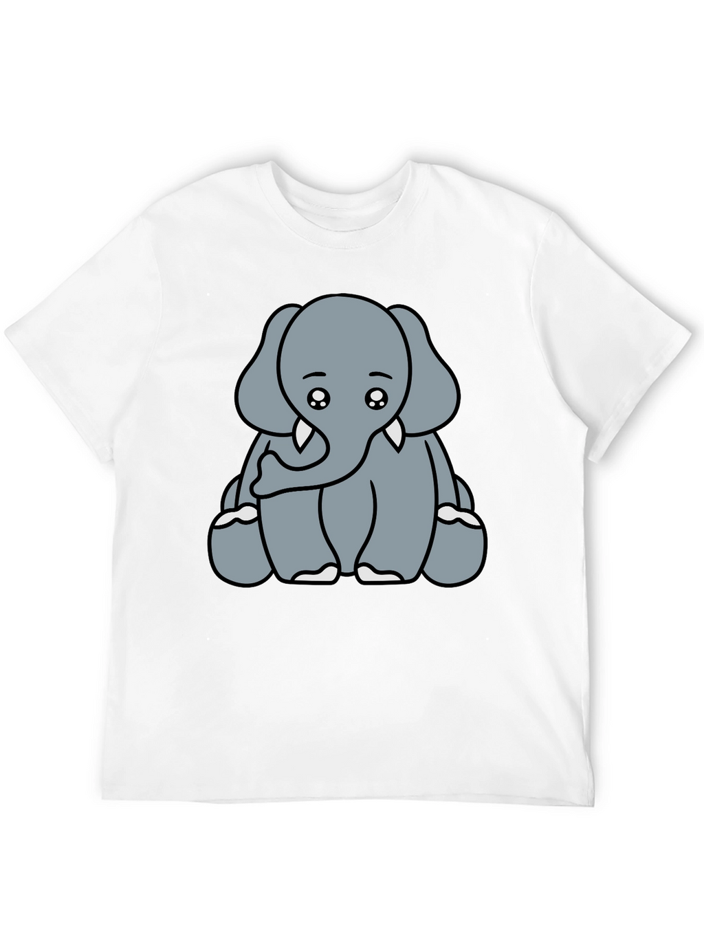 Cute Elephant Graphic Tee - Soft Cotton Blend