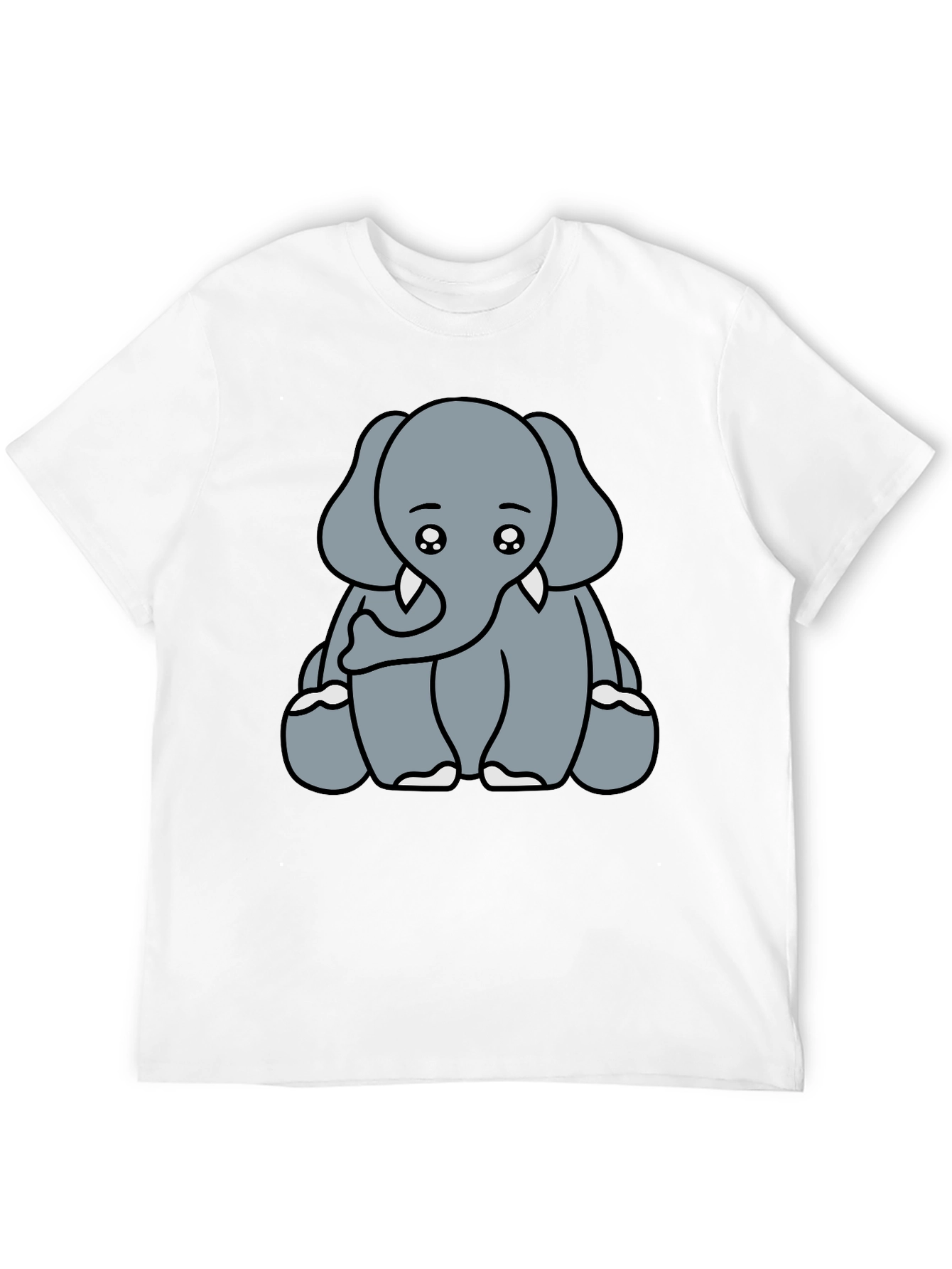 Cute Elephant Graphic Tee - Soft Cotton Blend