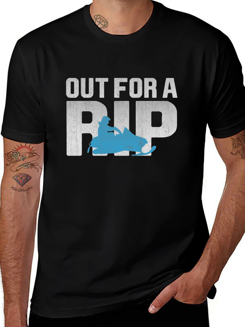 Out for a Rip Snowmobile Graphic Tee