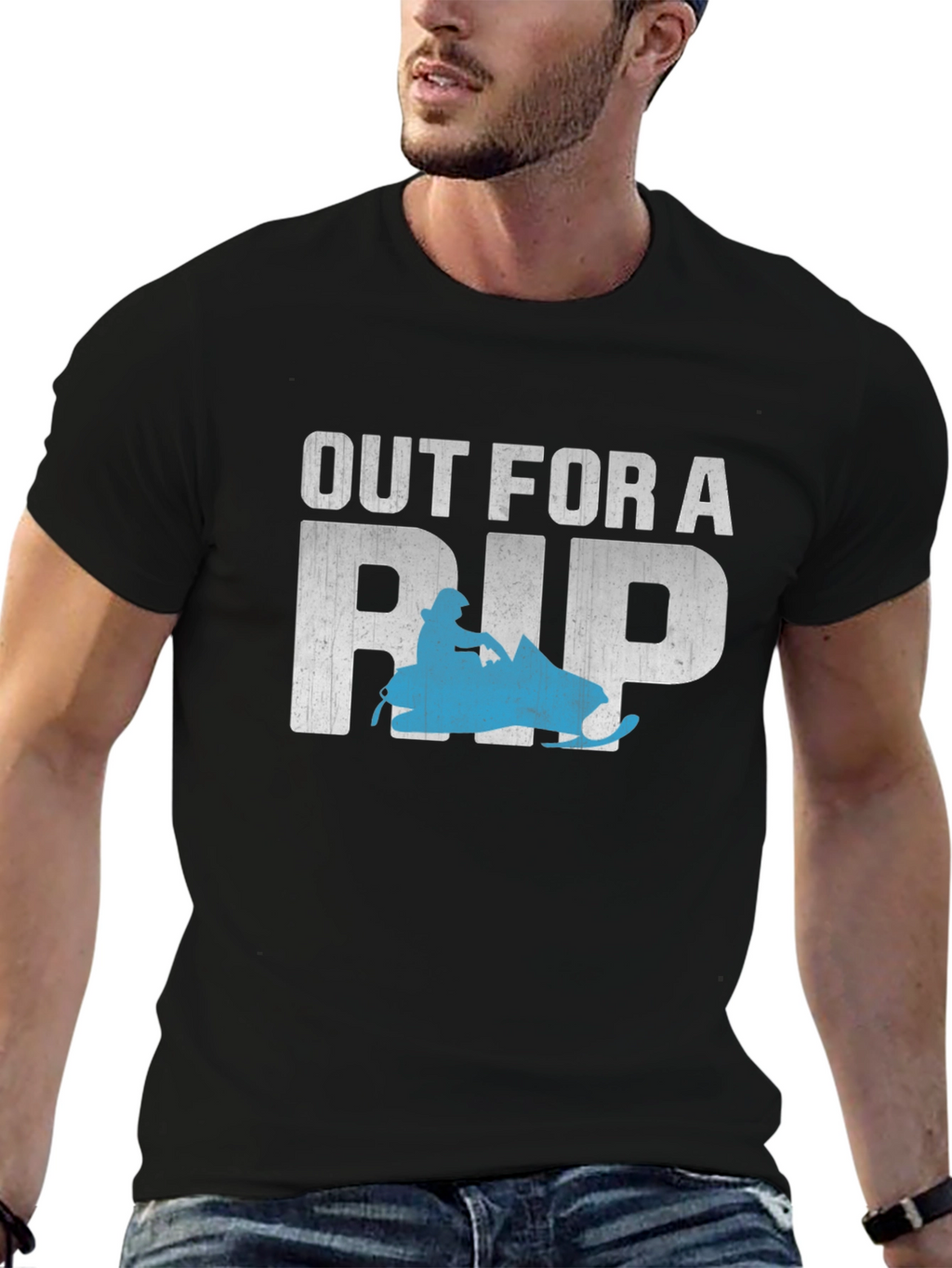 Out for a Rip Snowmobile Graphic Tee