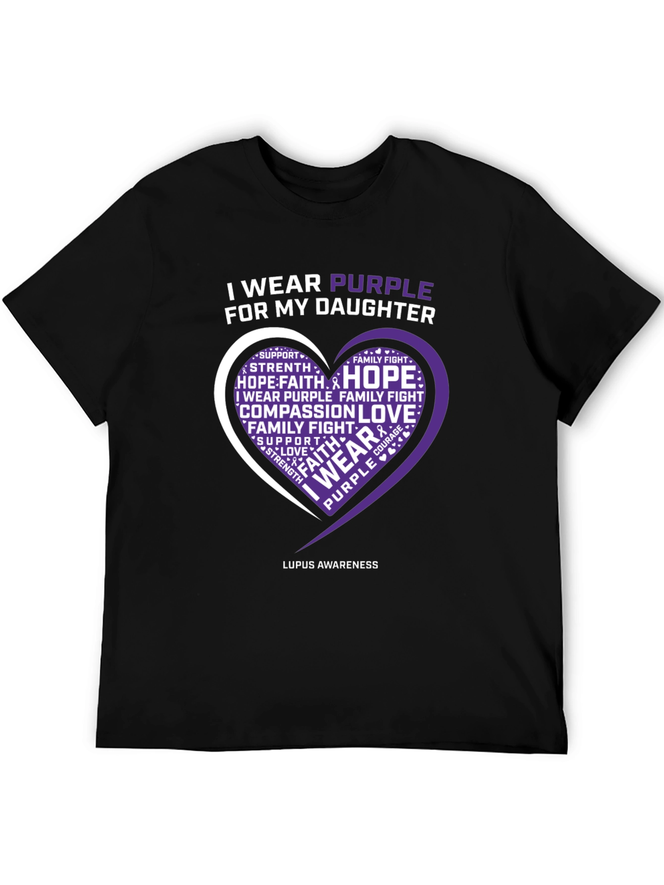 I Wear Purple for My Daughter Lupus Awareness T-Shirt