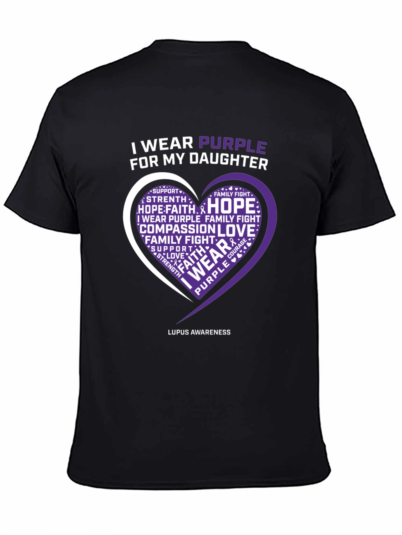 I Wear Purple for My Daughter Lupus Awareness T-Shirt