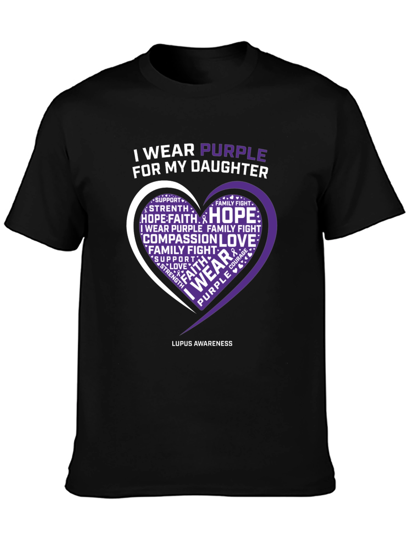 I Wear Purple for My Daughter Lupus Awareness T-Shirt