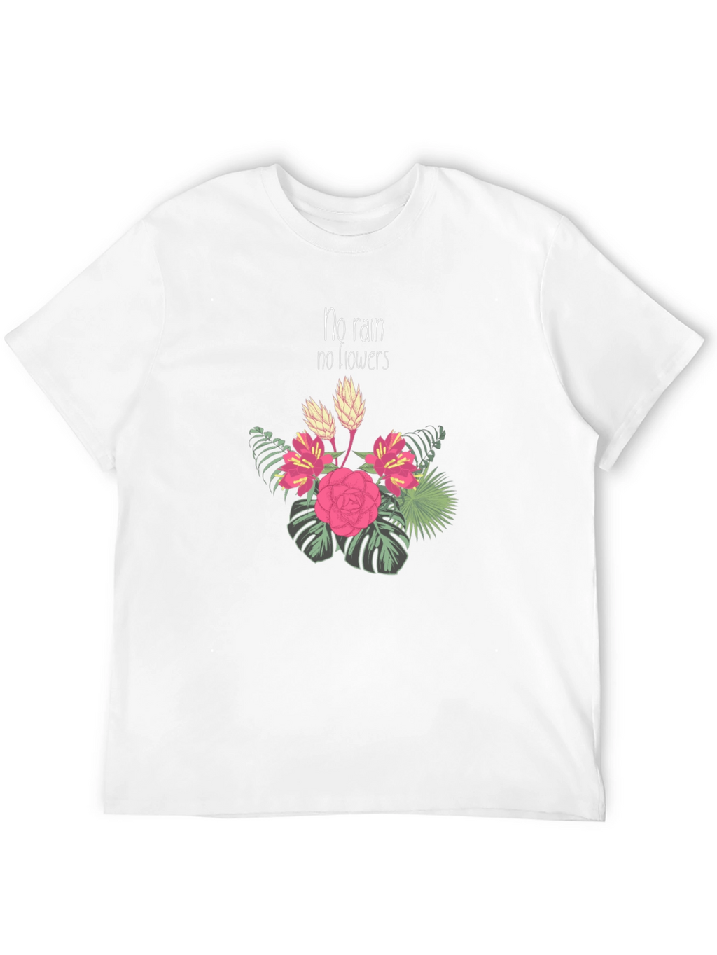 No Rain No Flowers Black Graphic T-Shirt