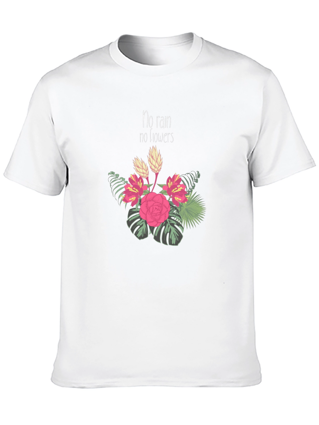 No Rain No Flowers Black Graphic T-Shirt