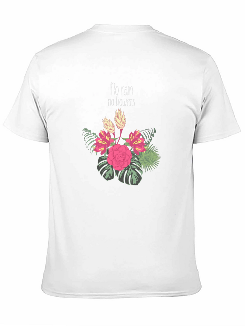 No Rain No Flowers Black Graphic T-Shirt