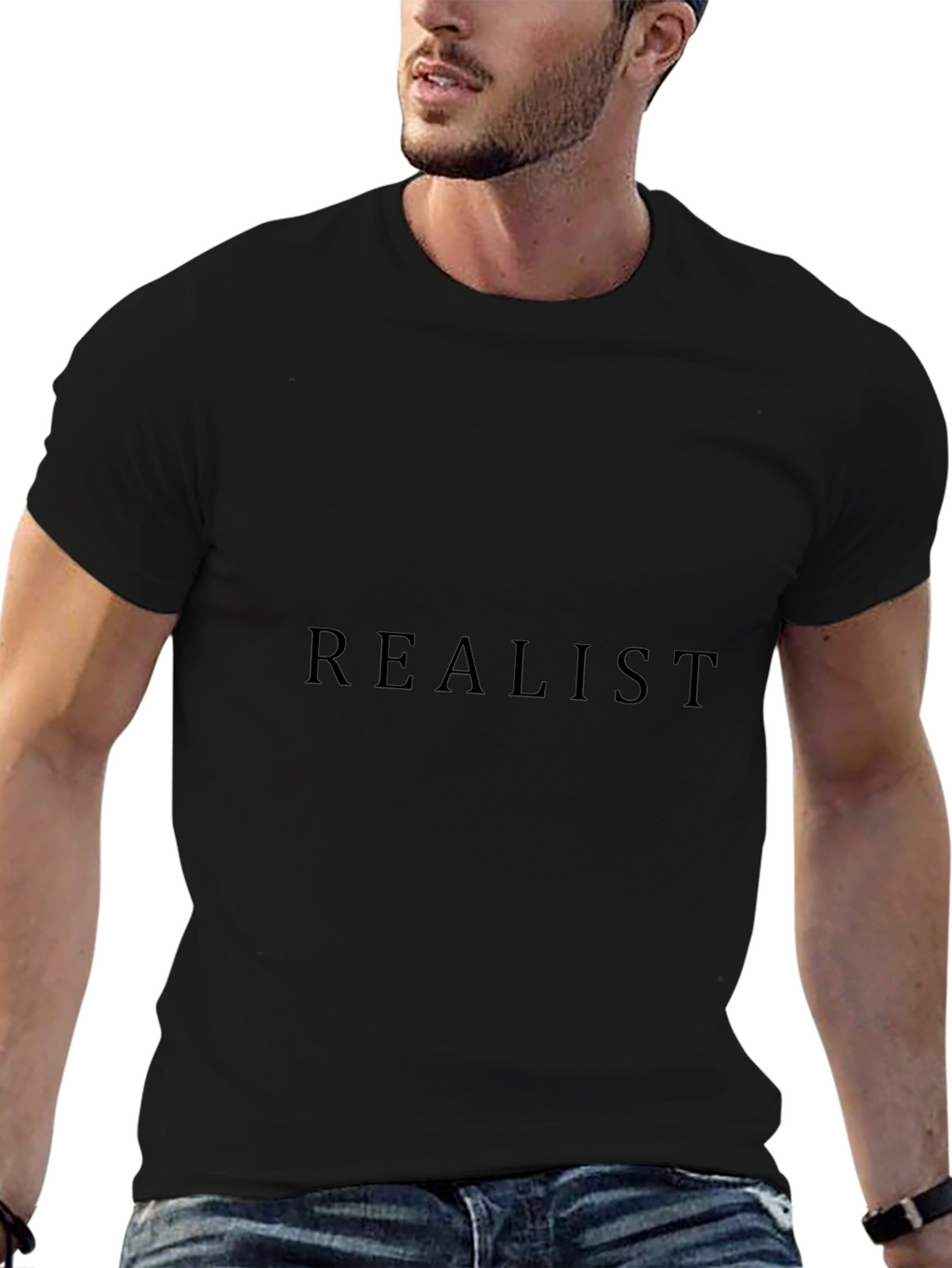 Realist Black Crewneck T-Shirt