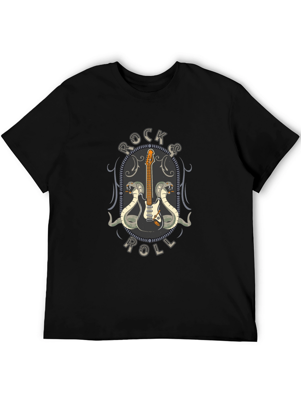 Rock & Roll Guitar Cobra Graphic T-Shirt