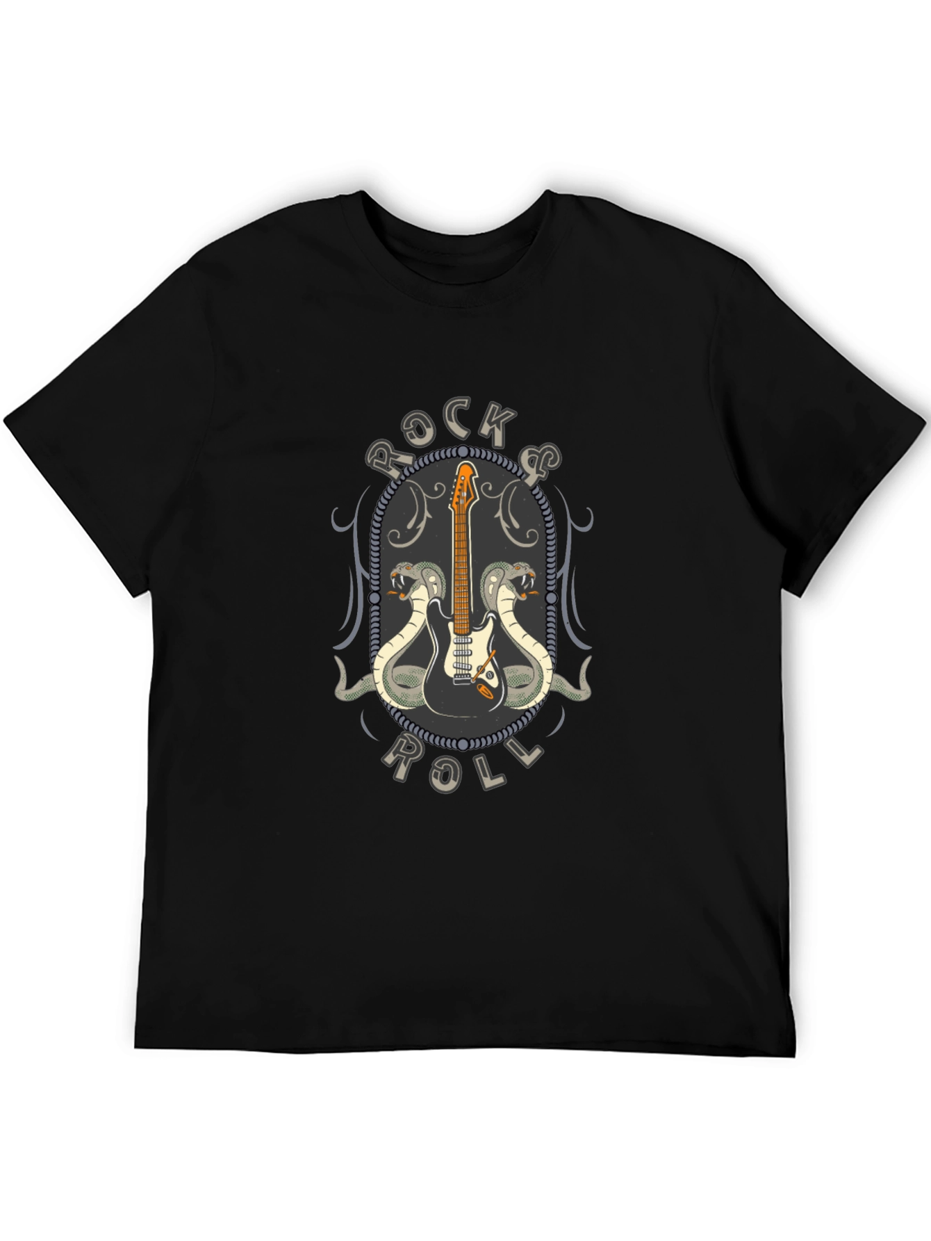 Rock & Roll Guitar Cobra Graphic T-Shirt