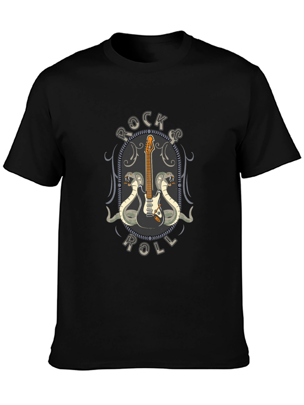Rock & Roll Guitar Cobra Graphic T-Shirt