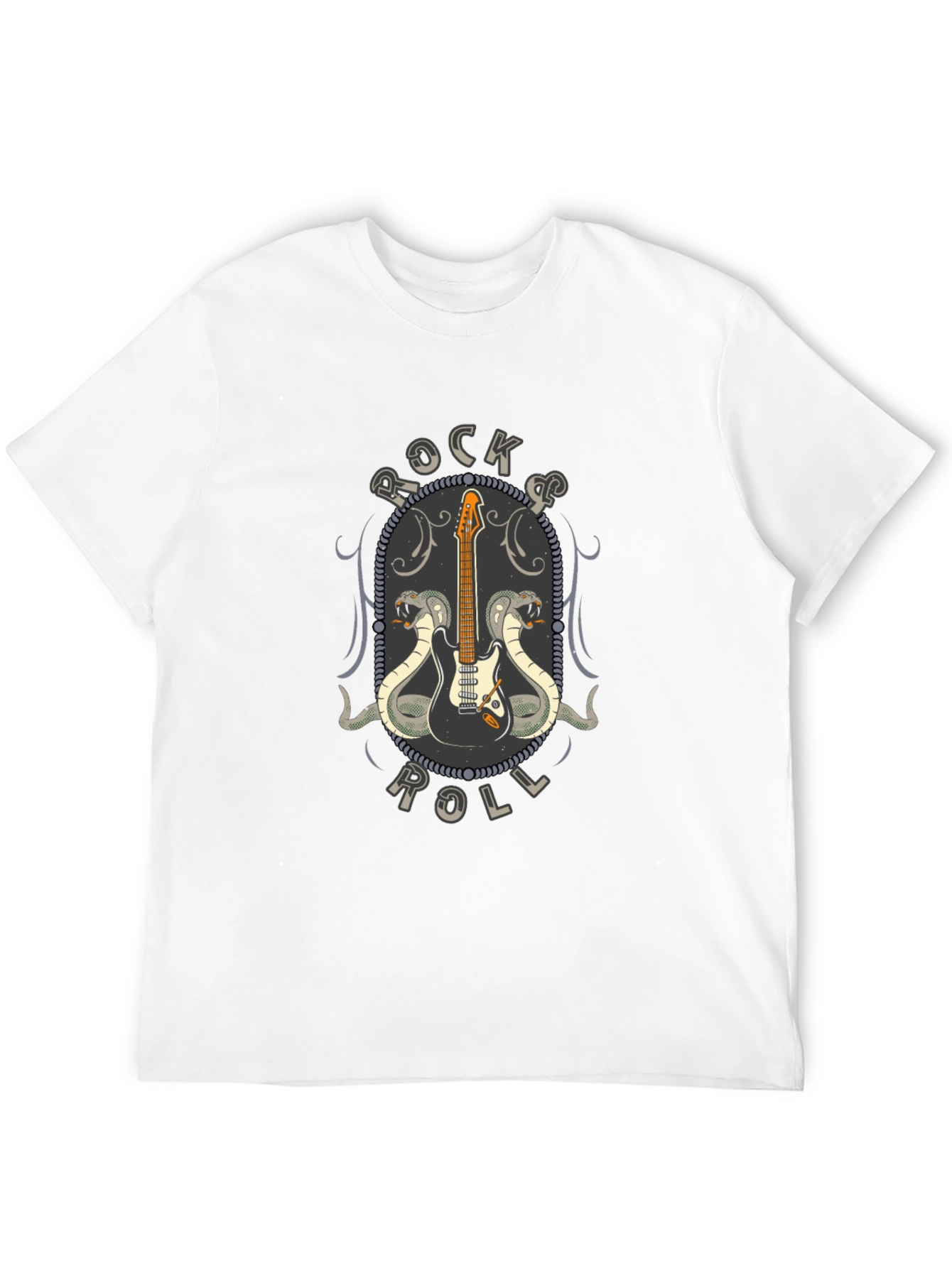 Rock & Roll Guitar Cobra Graphic T-Shirt