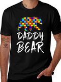 Daddy Bear Autism Awareness Puzzle T-Shirt