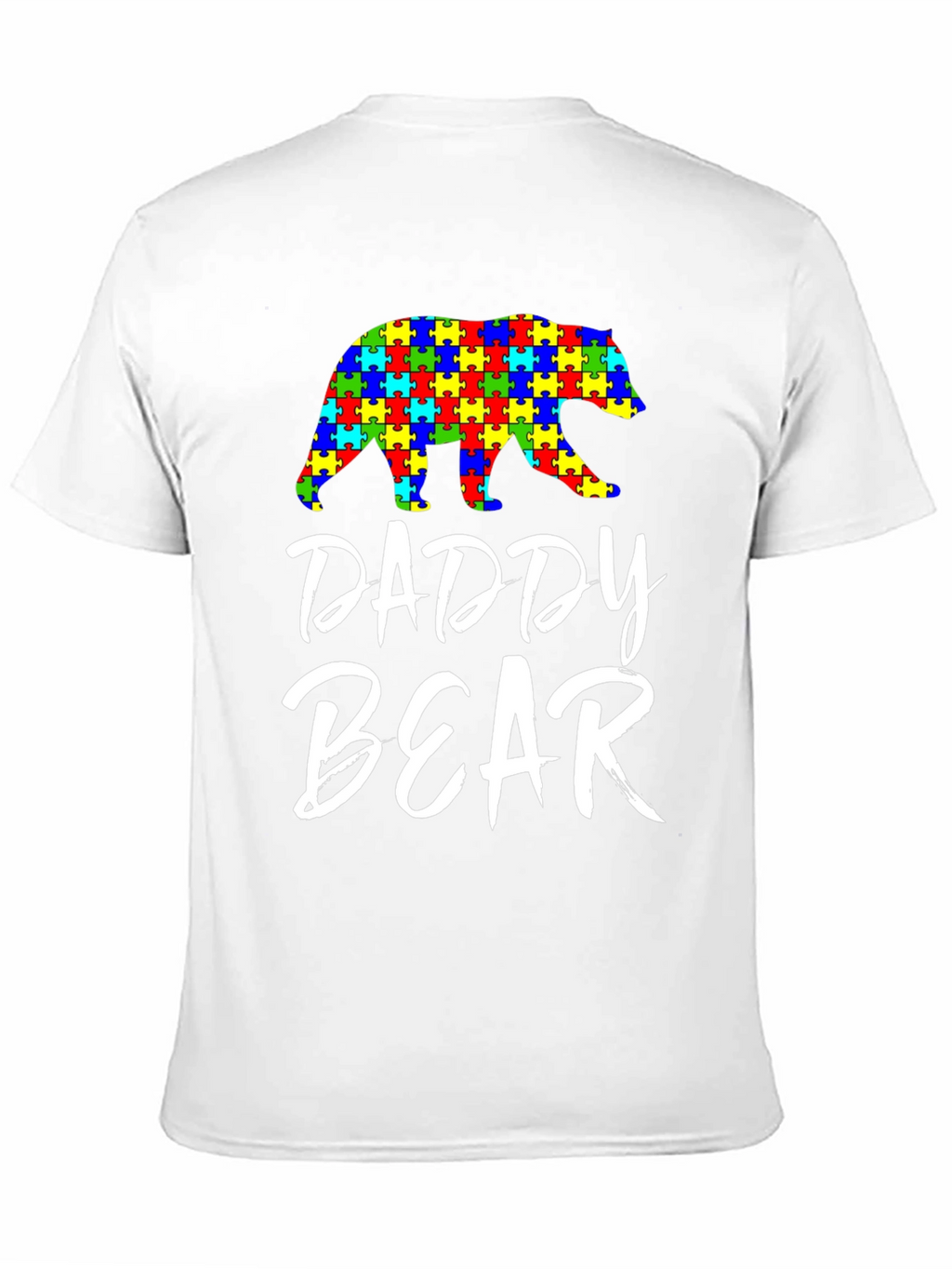 Daddy Bear Autism Awareness Puzzle T-Shirt