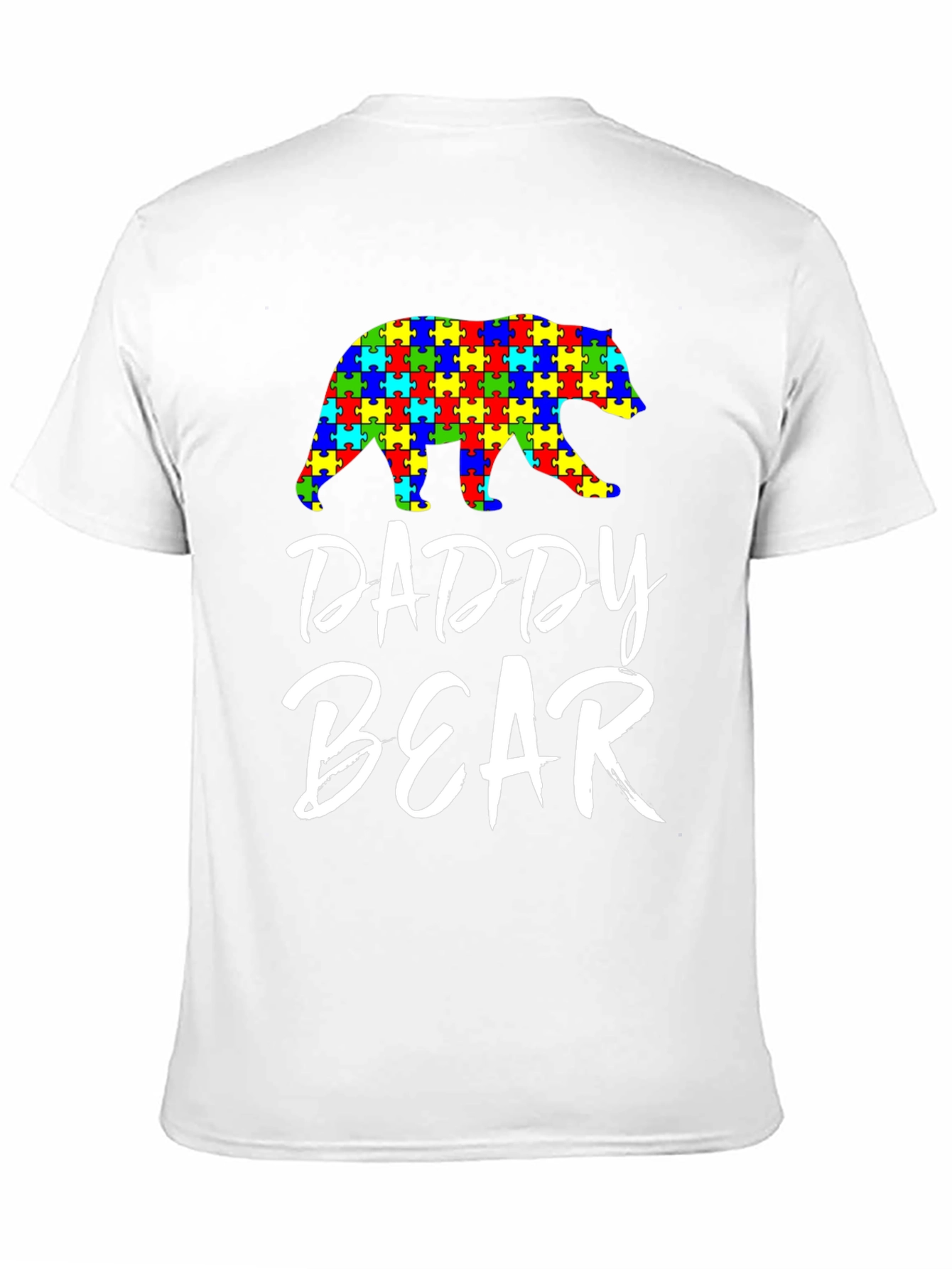 Daddy Bear Autism Awareness Puzzle T-Shirt