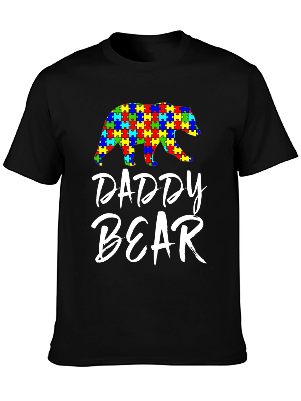 Daddy Bear Autism Awareness Puzzle T-Shirt
