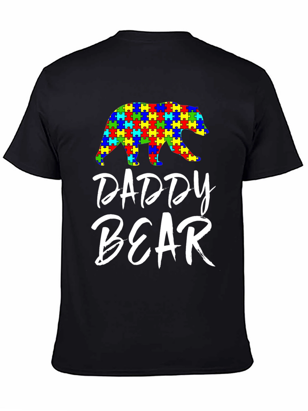 Daddy Bear Autism Awareness Puzzle T-Shirt