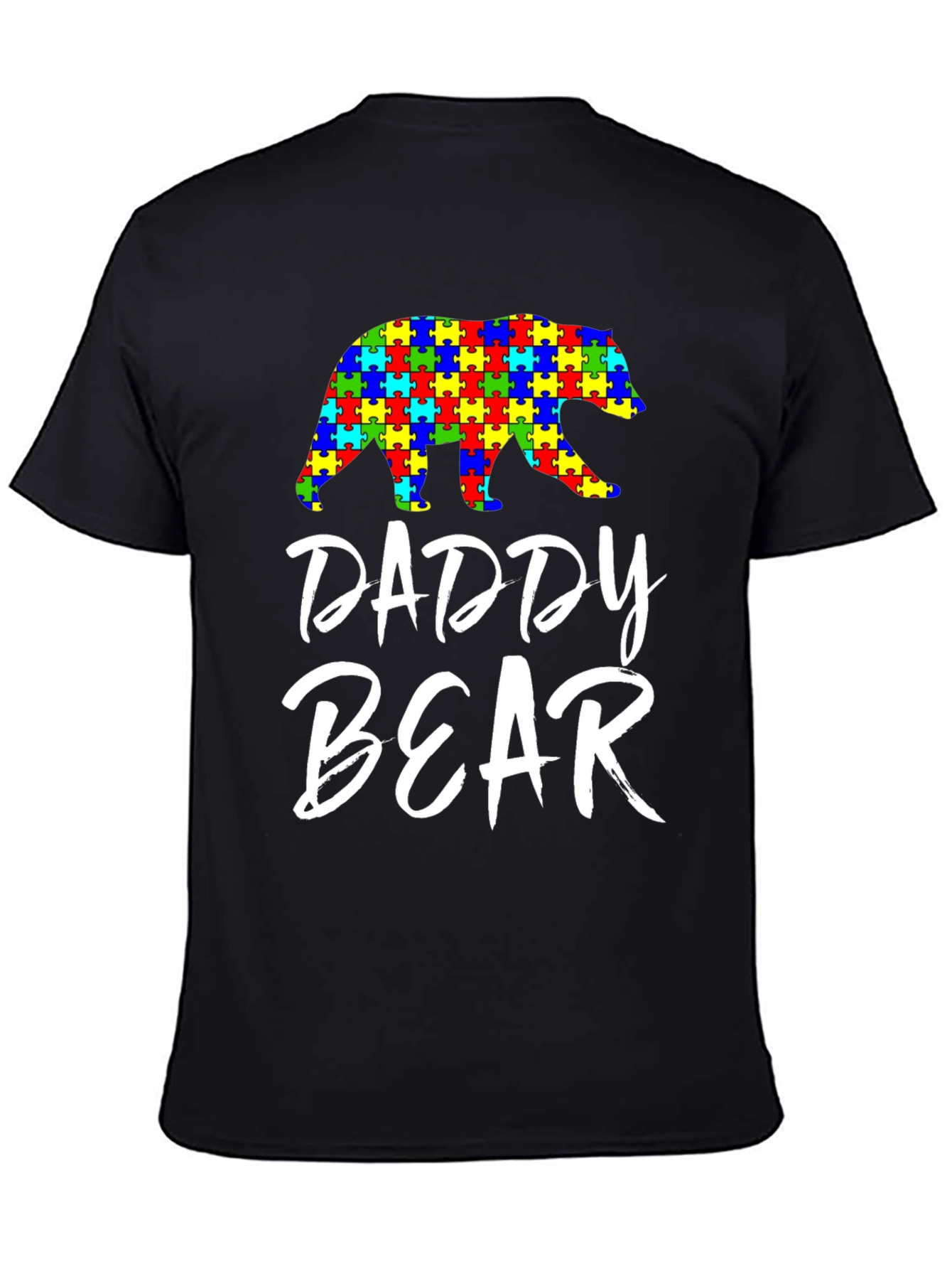 Daddy Bear Autism Awareness Puzzle T-Shirt