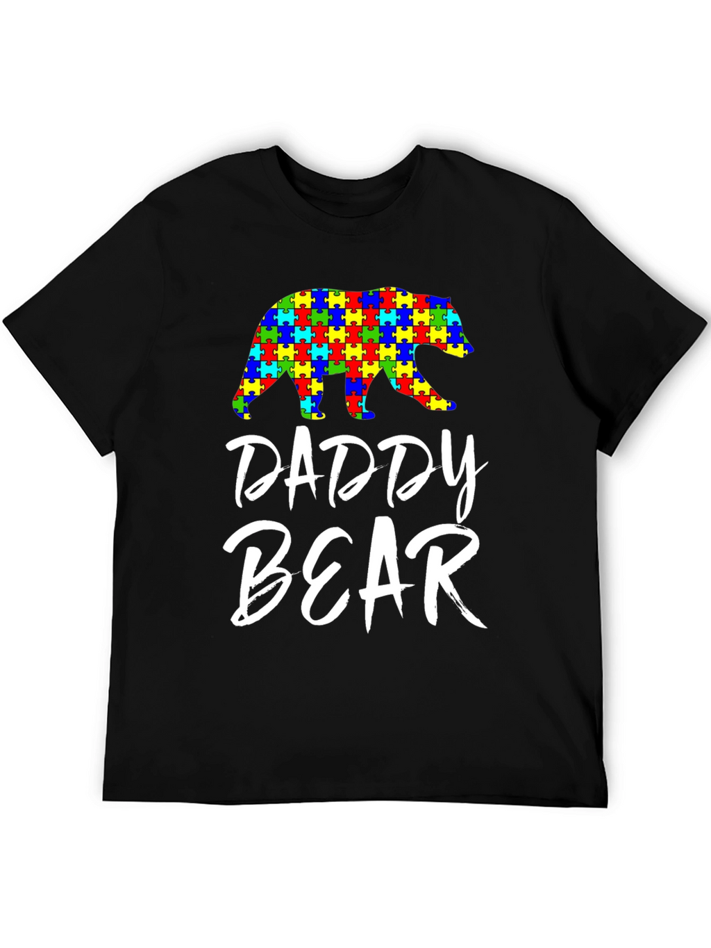 Daddy Bear Autism Awareness Puzzle T-Shirt