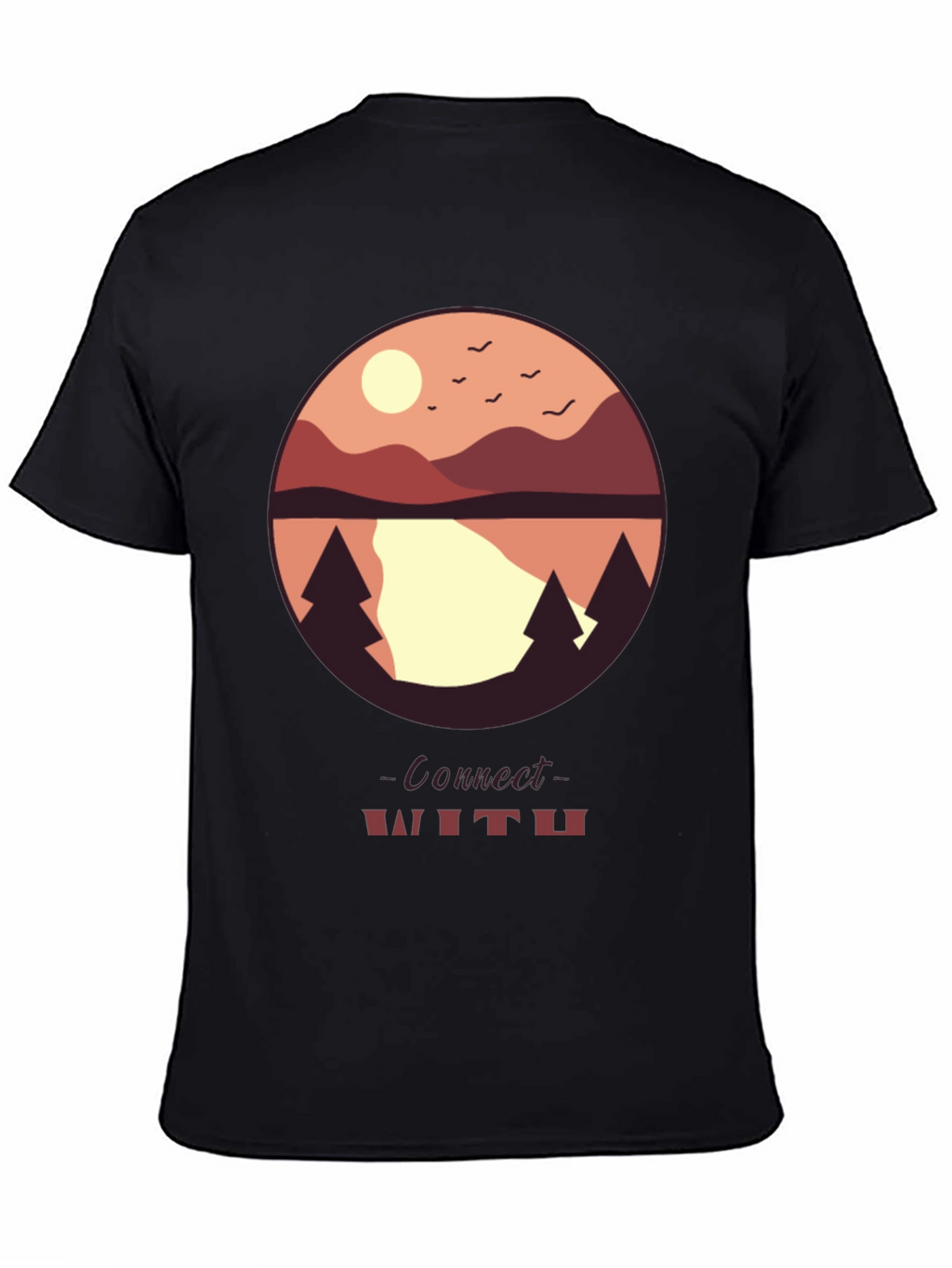 Connect With Nature Graphic Tee - Black