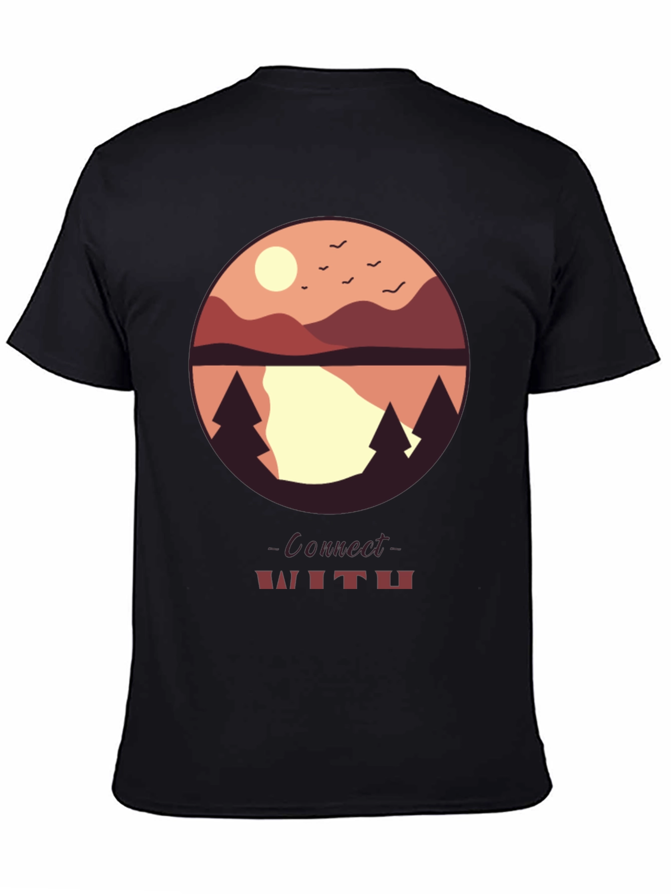 Connect With Nature Graphic Tee - Black
