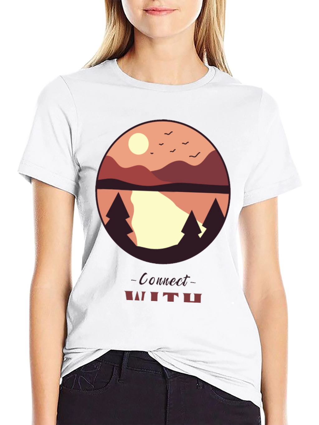 Connect With Nature Graphic Tee - Black