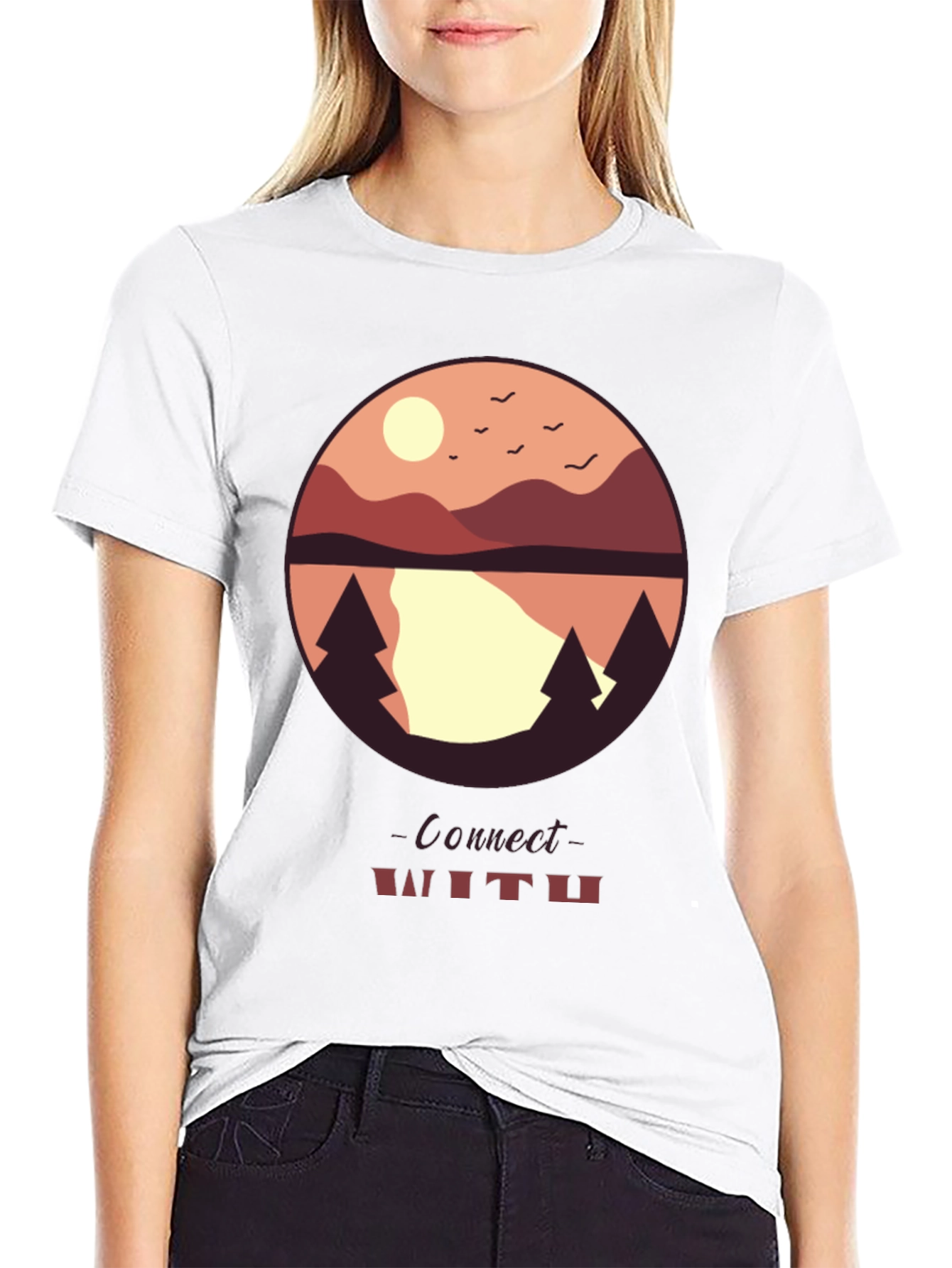 Connect With Nature Graphic Tee - Black
