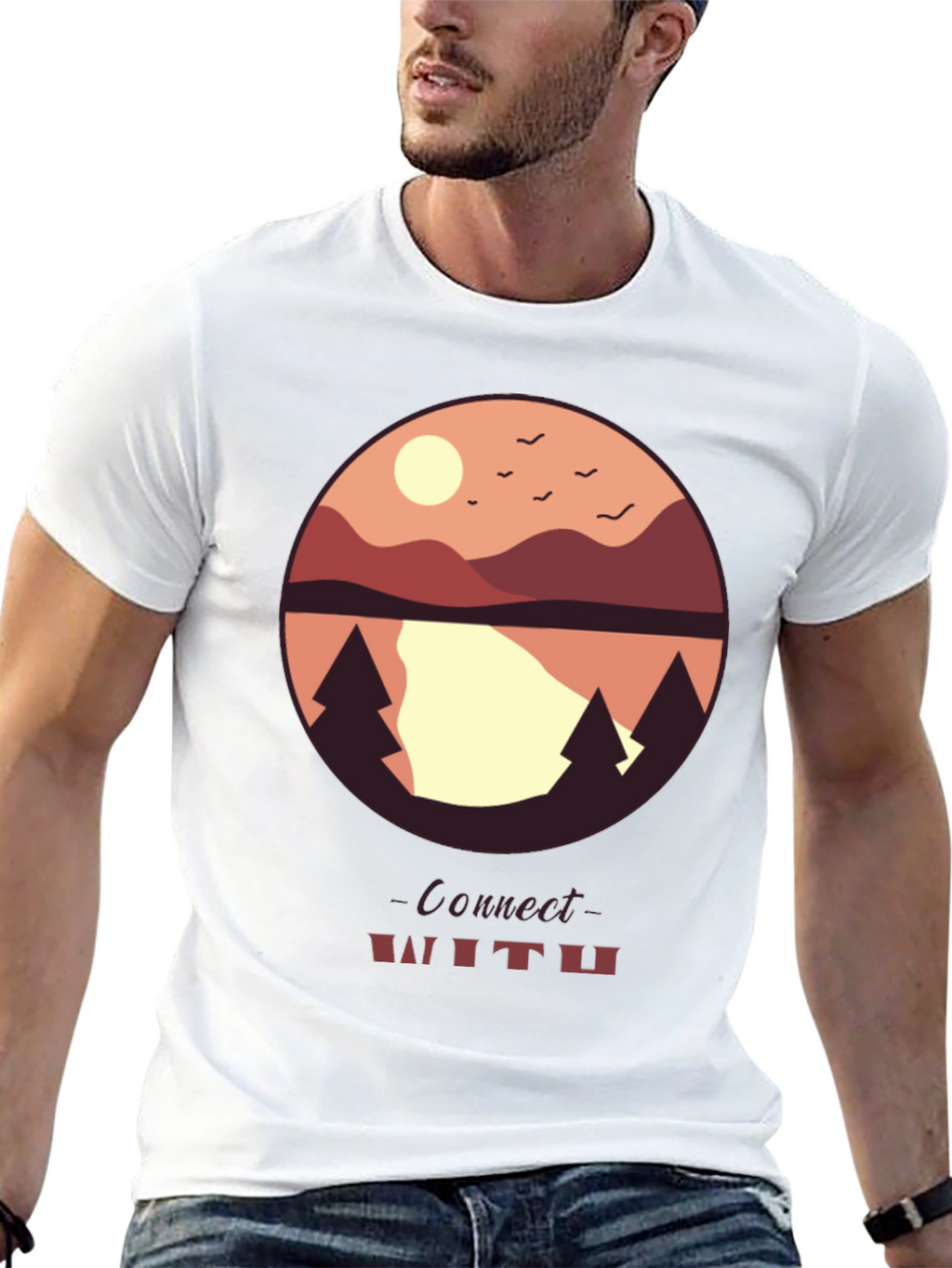 Connect With Nature Graphic Tee - Black